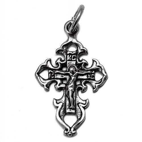 Holy Land silver cross necklace, consecrated in Jerusalem
