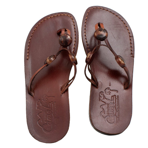 Biblical style women’s sandals handmade in genuine leather from Jerusalem