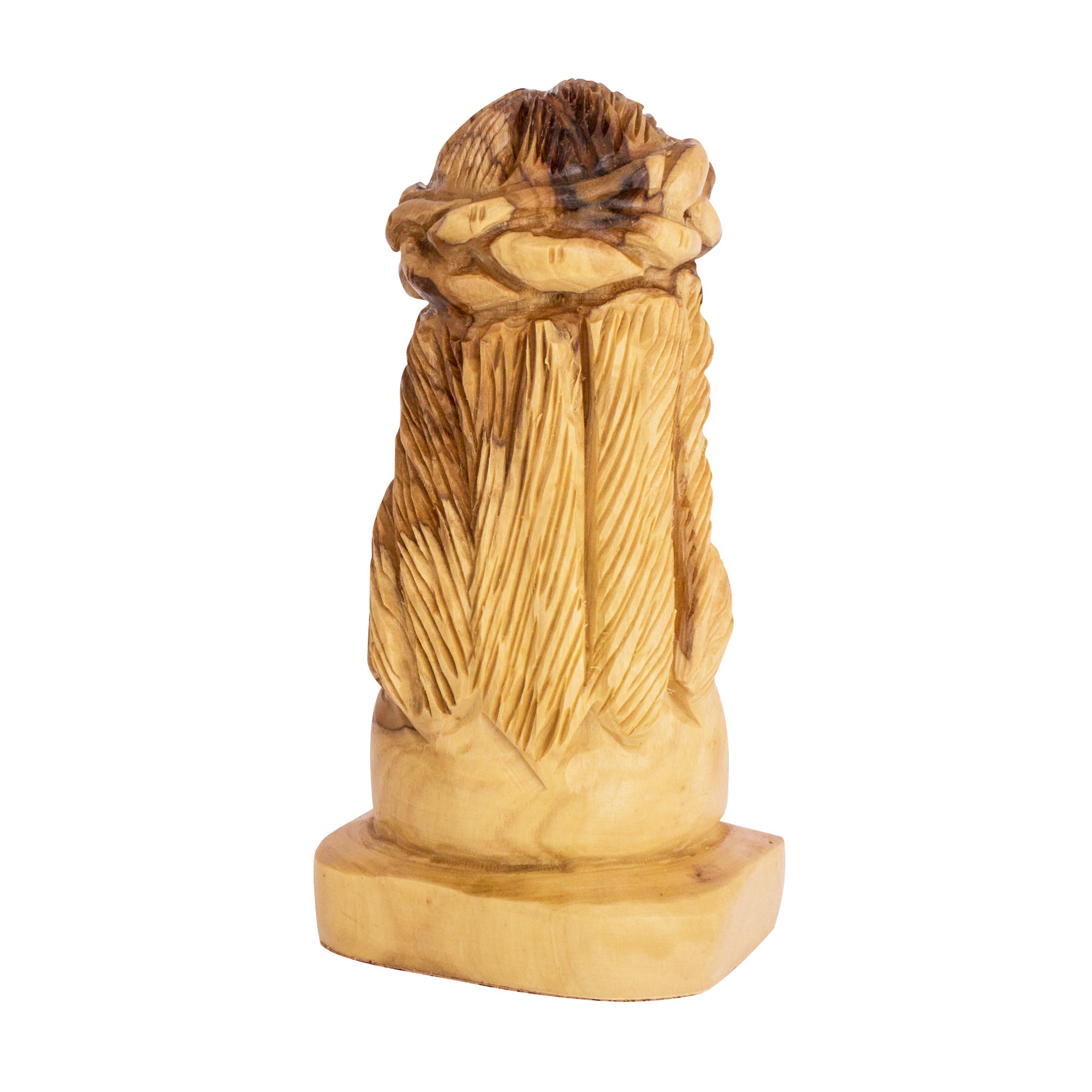 full bust of jesus olive wood handmade statue devotional decor
