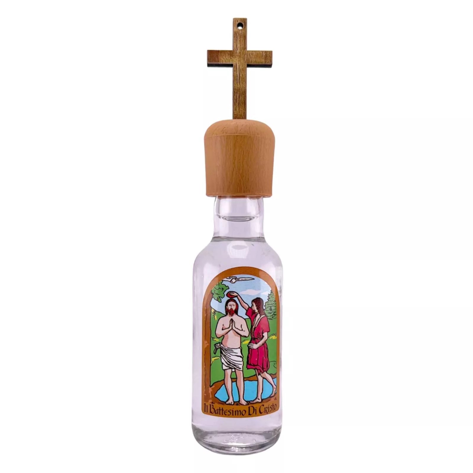 Jordan River holy water in glass bottle from Jerusalem

