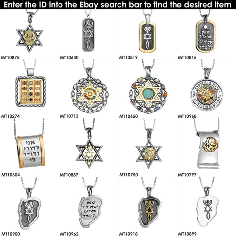 Angled Kabbalah key pendant amulet with cz crystal shine
