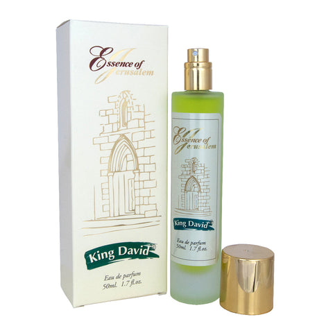 Close-up of King David Eau de Parfum and gift box, perfume from Israel for women