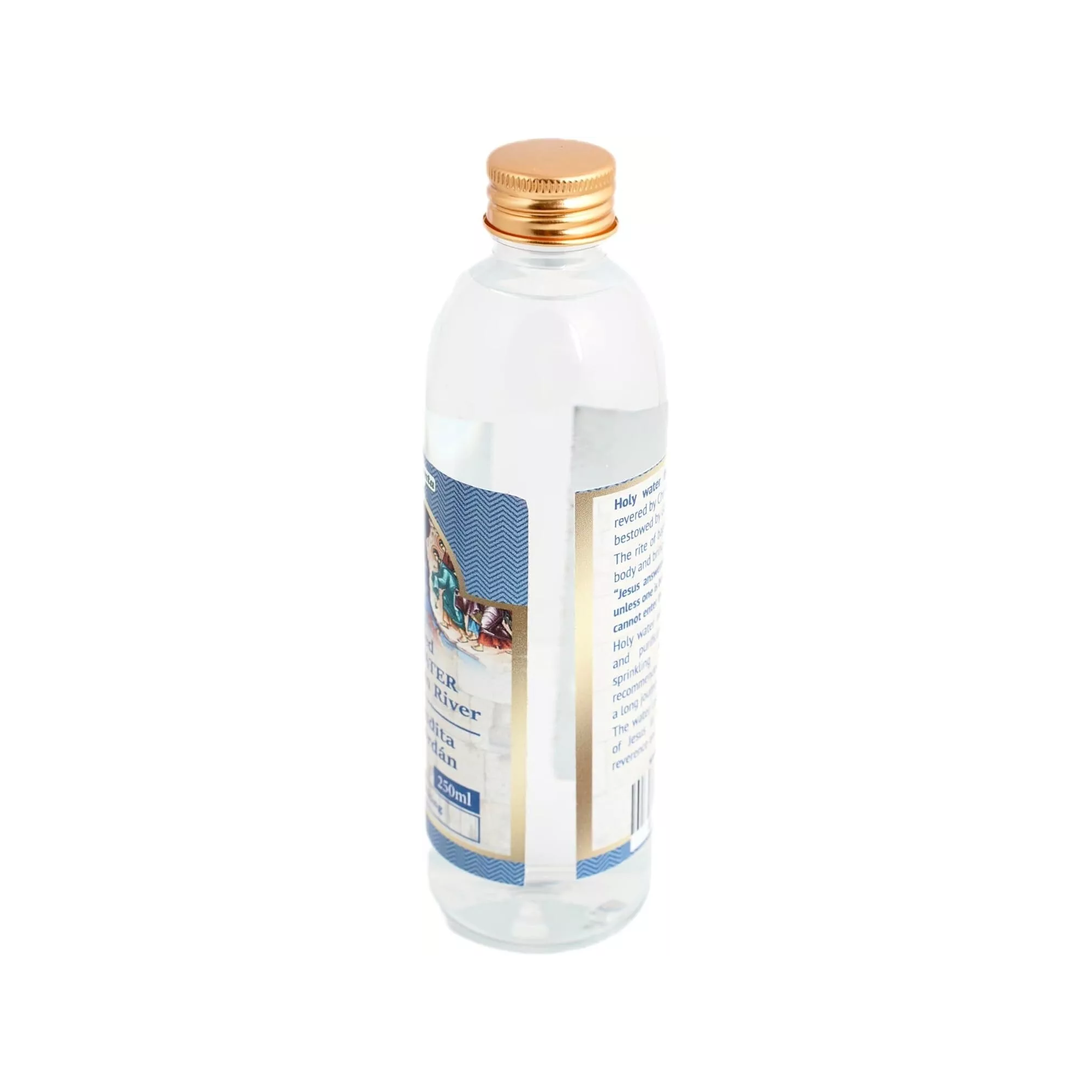 Text detail — Blessed Holy Water from the Jordan River, label text