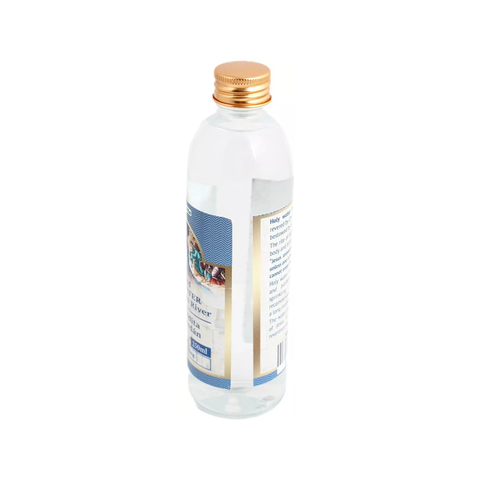 Text detail — Blessed Holy Water from the Jordan River, label text