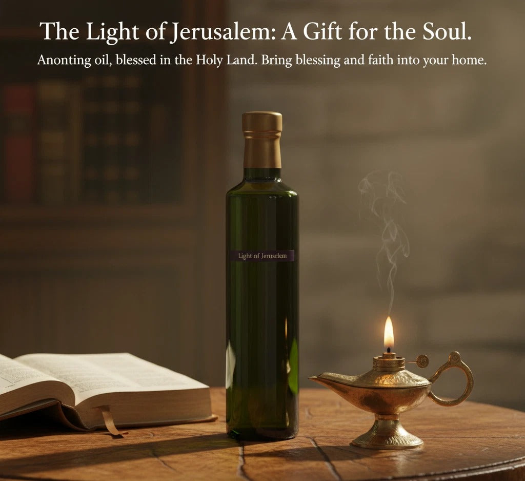 Large Light of Jerusalem anointing oil for worship and blessing
