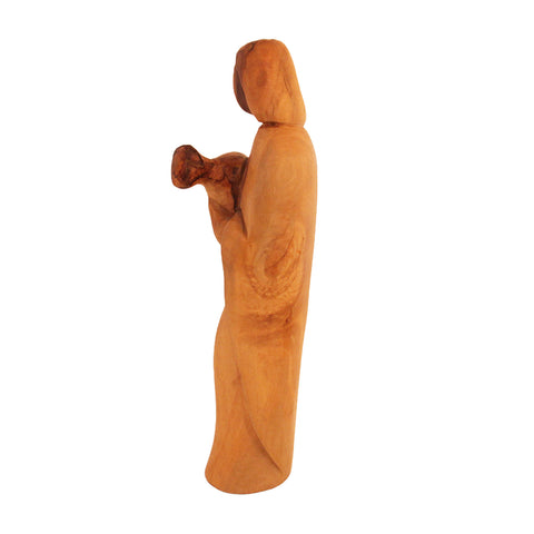Good Shepherd Olive Wood Statue – Jesus Carrying the Lamb Figurine