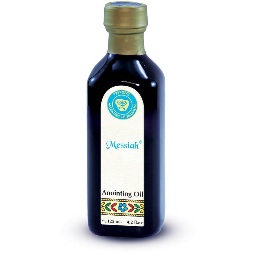 Messiah anointing oil Ein Gedi cobalt bottle
