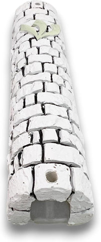 Mezuzah case with non-kosher printed Shema klaf scroll set
