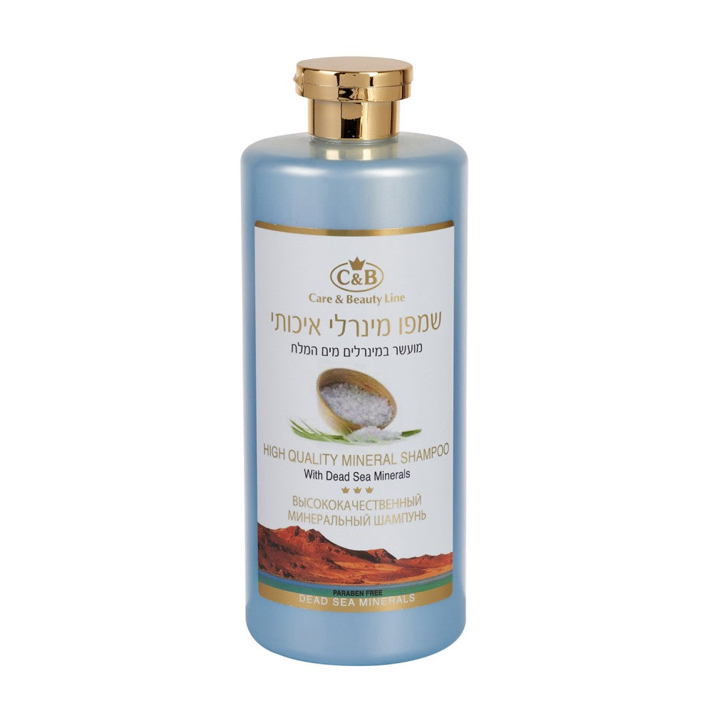 High-quality mineral shampoo with Dead Sea minerals; sulfate-free daily cleanser that adds shine and helps reduce frizz