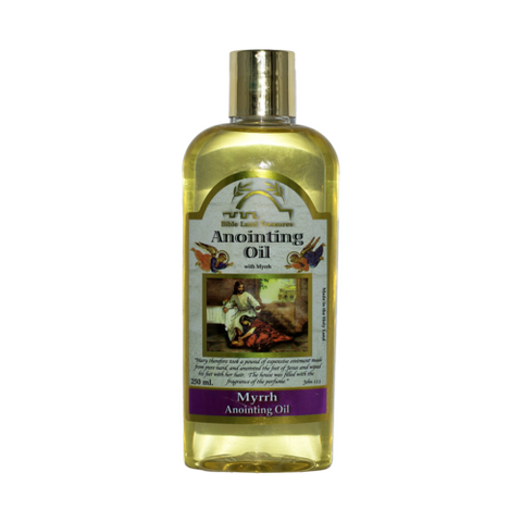  prayer anointing oil with myrrh scent from Bible Land Treasures for church and altar use