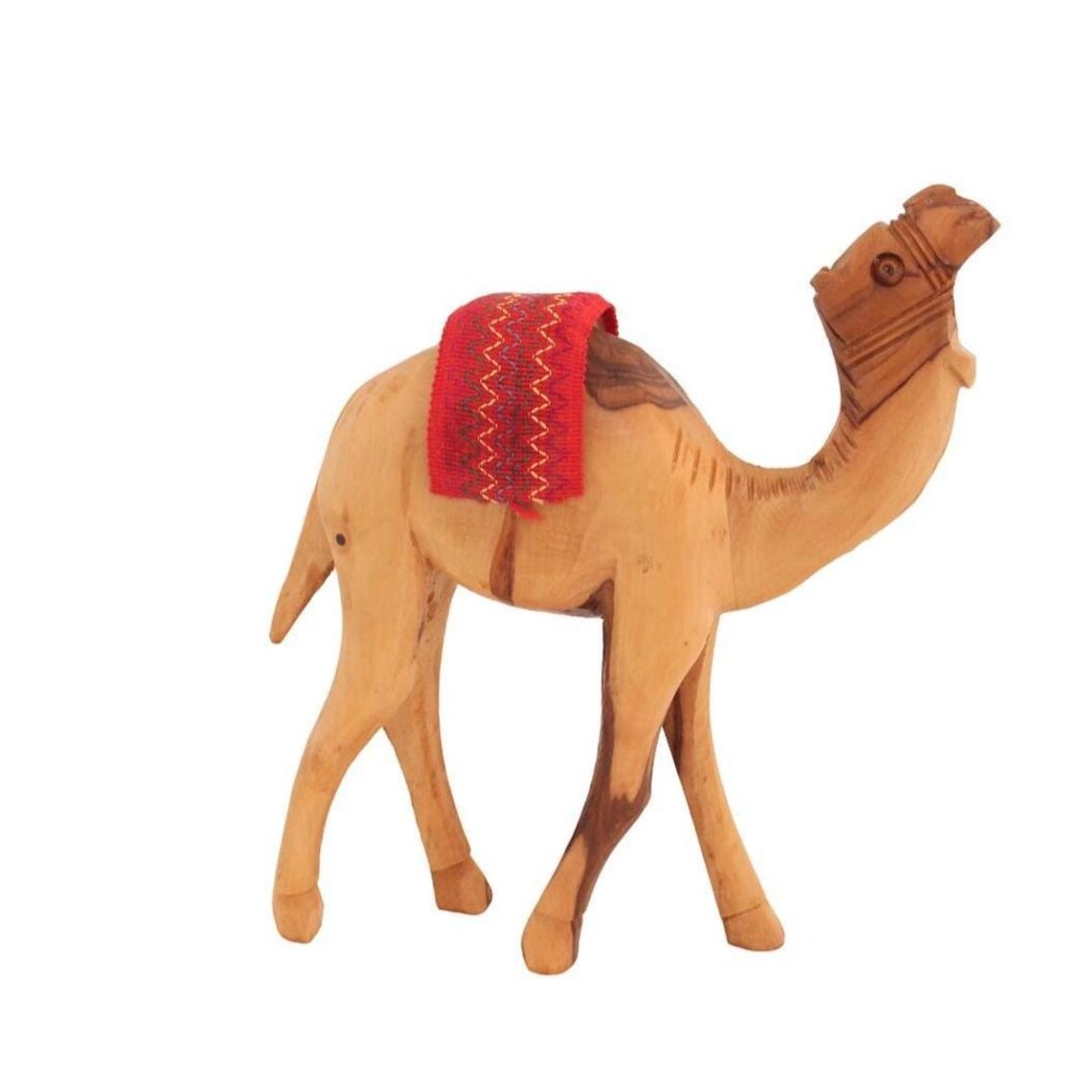 Olive wood camel statue for Christian nativity scene
