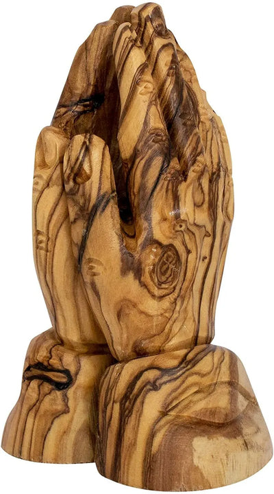 olive wood carved prayer hands from bethlehem

