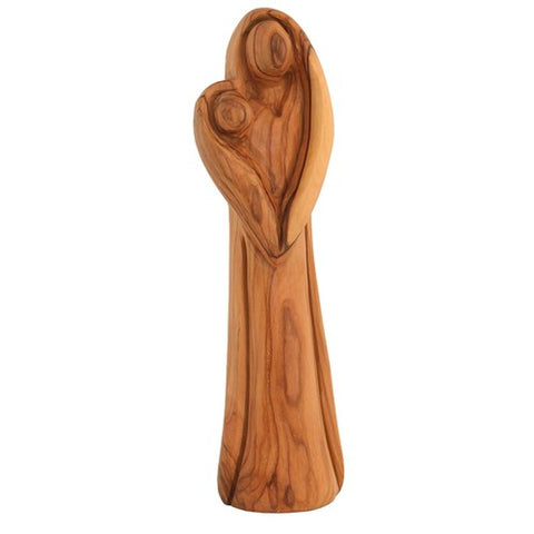 Olive wood Virgin Mary and Baby Jesus statue 8 inch
