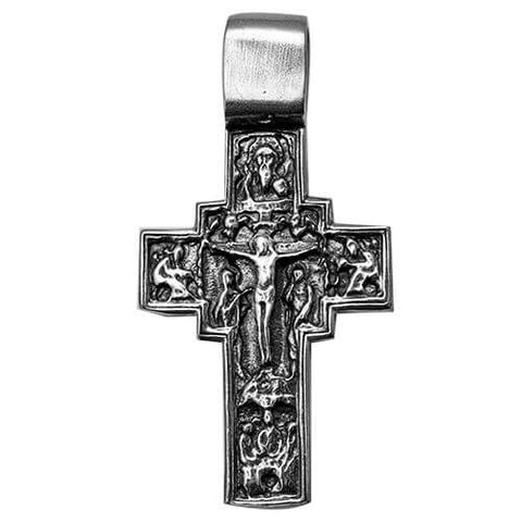Orthodox silver crucifix necklace 925 from Jerusalem
