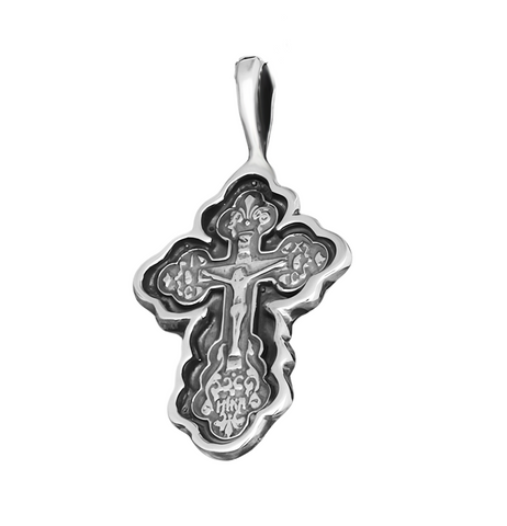 sterling silver orthodox cross necklace blessed in church of holy sepulchre
