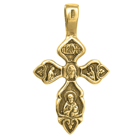 Orthodox cross necklace silver 925, crafted in Jerusalem