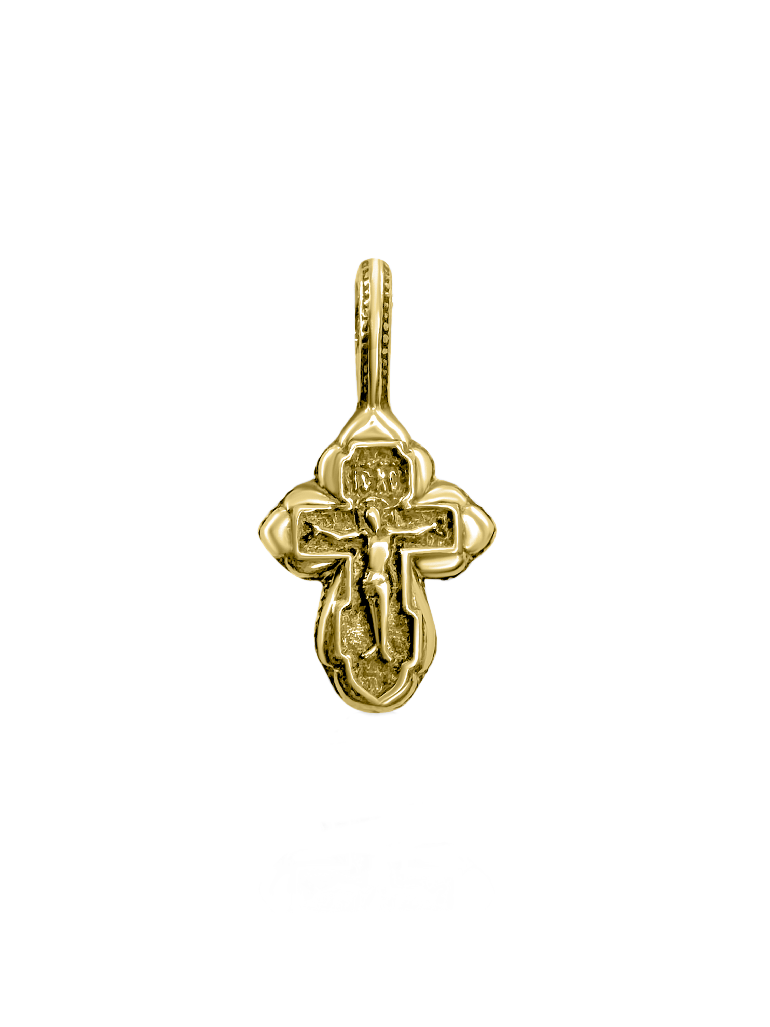 Orthodox silver children’s cross pendant, Jerusalem made
