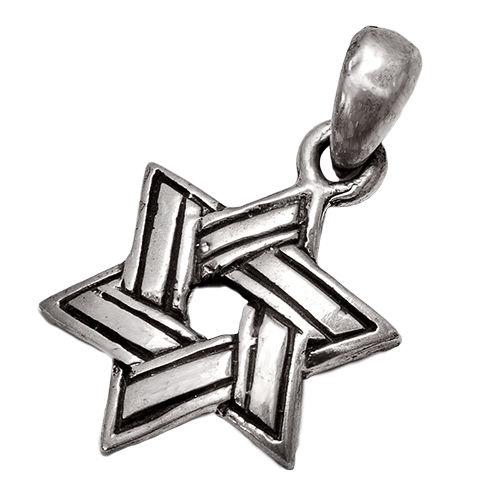 Pendant - Silver 925 Jewish Magen David Pendant Necklace Star Of David Hand Made 0.6x0.8"