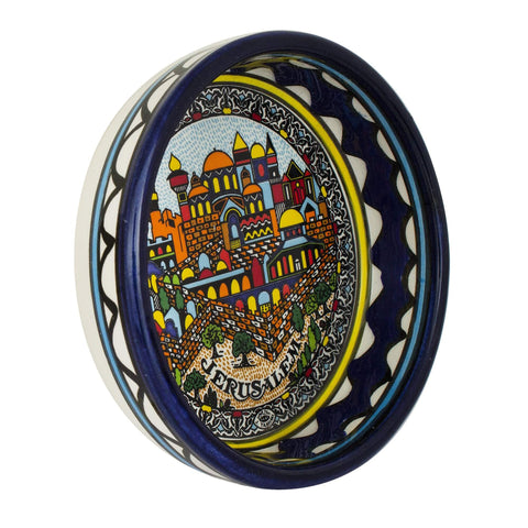 Armenian Ceramic Decorative Ashtray Jerusalem (3.94x1.18 inch)