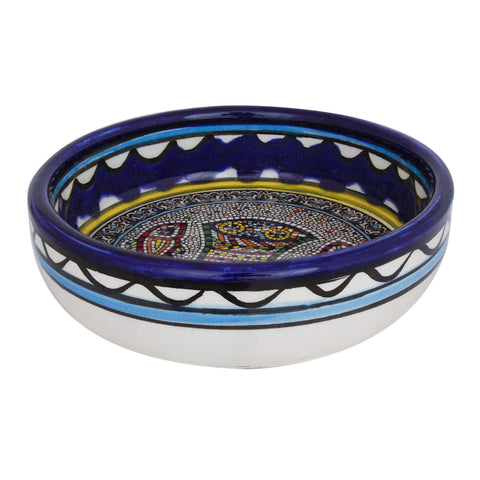 Armenian Ceramic Decorative Ashtray Tabgha from Jerusalem (3.94x1.18 inch)