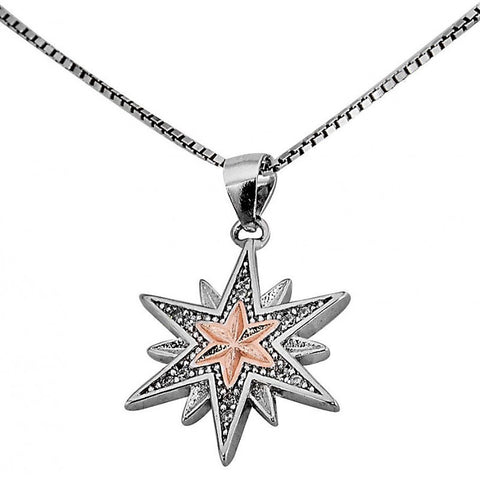 Star of Bethlehem Pendant Necklace Sterling Silver from Jerusalem