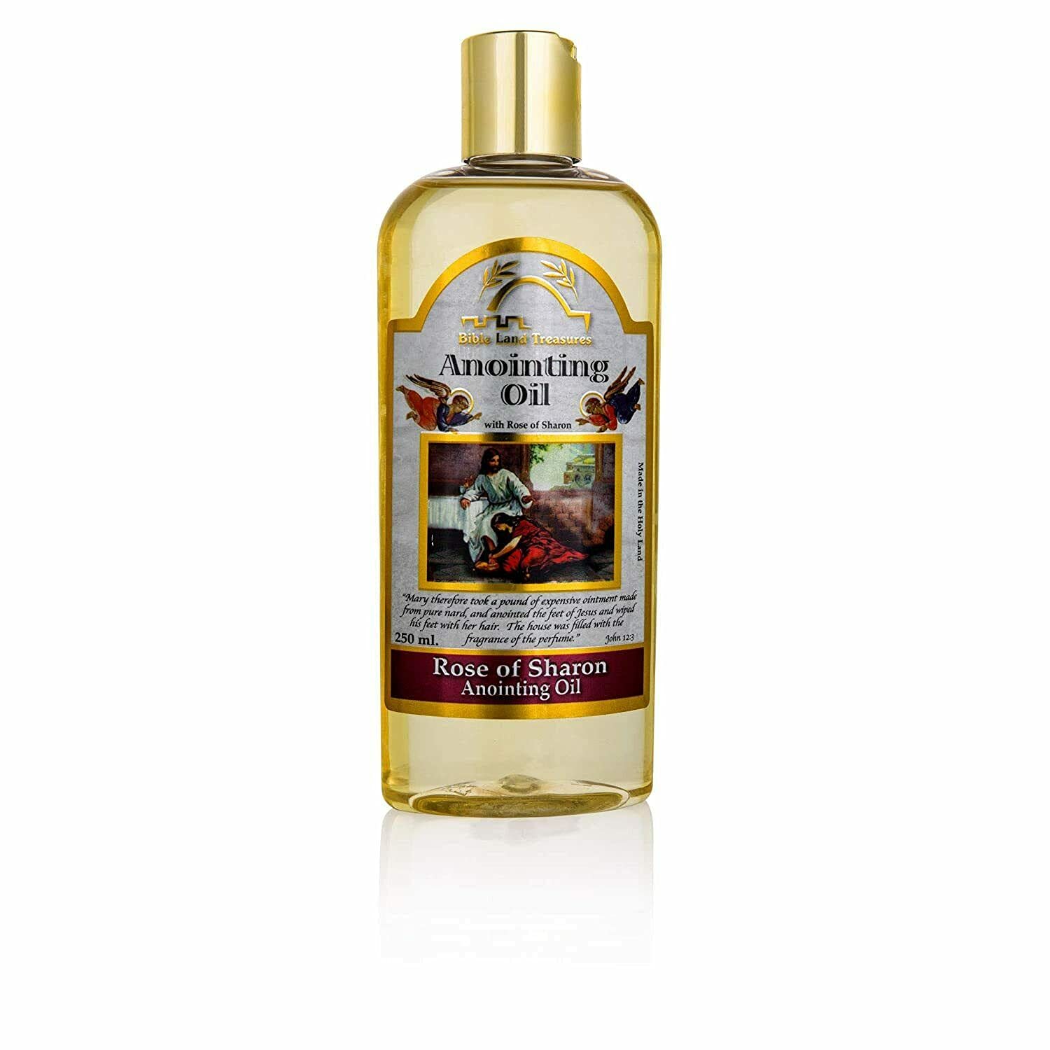 Rose of Sharon anointing oil bottle with biblical fragrance from the Holy Land

