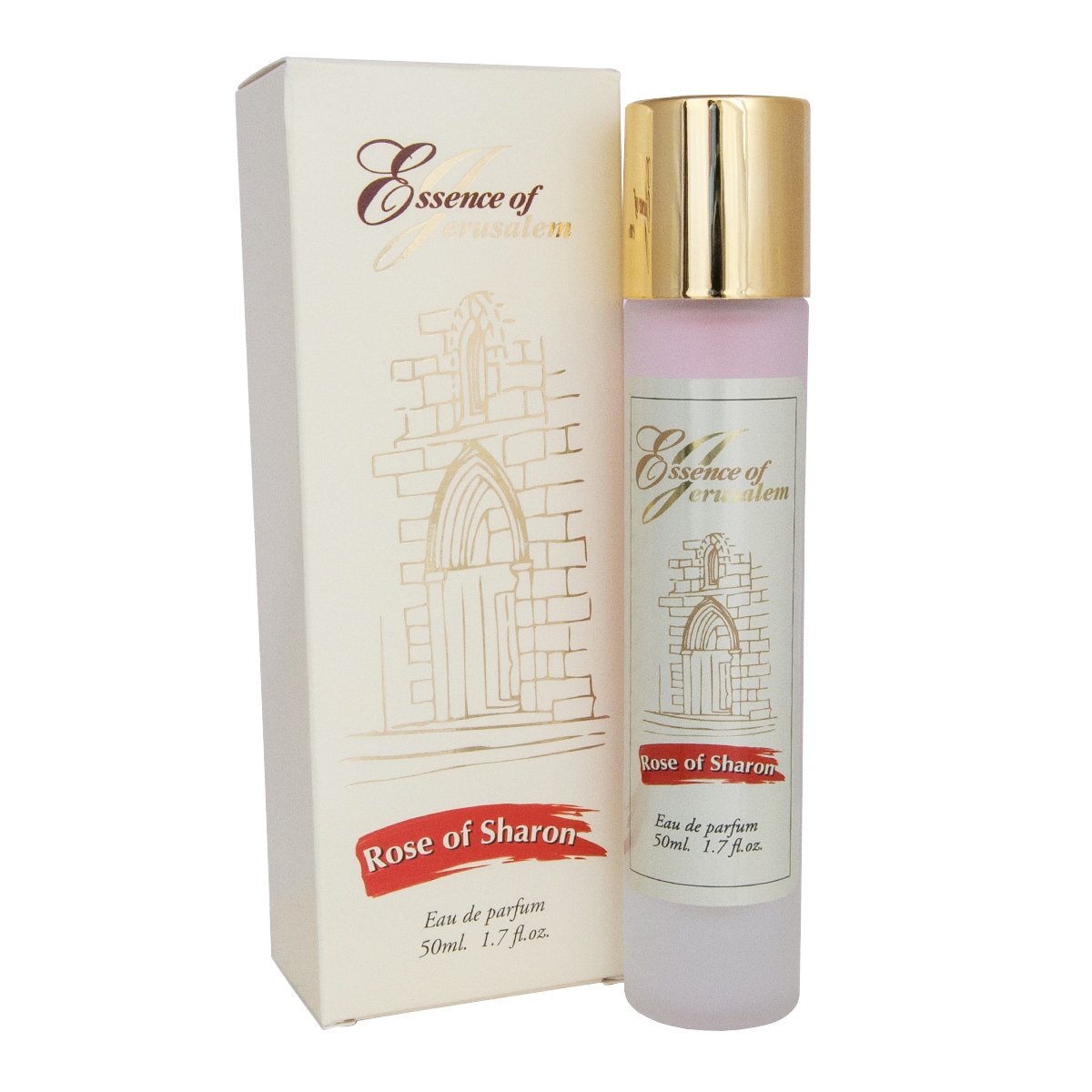 The Rose of Sharon perfume from Holy Land bottle next to a Bible open to the Song of Solomon
