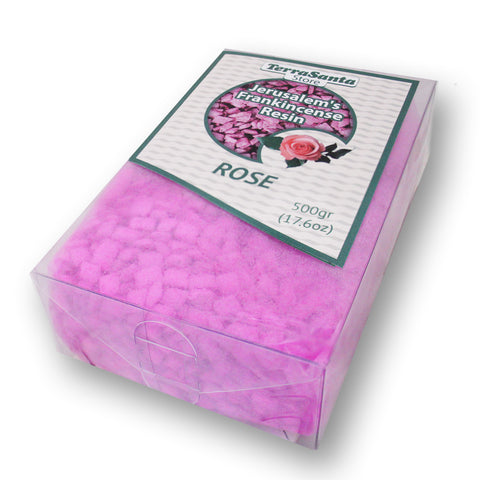 Biblical Rose Scented Jerusalem Frankincense Incense – Holy Land Fragrance for Prayer