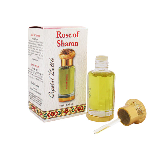Rose of Sharon Anointing Oil 12ml – Crystal Bottle by Ein Gedi