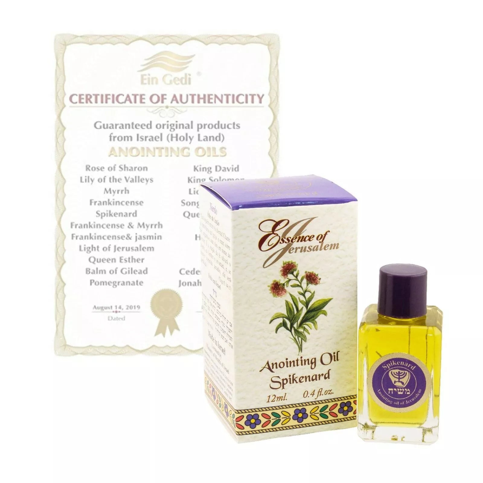 Sacred spikenard fragrance oil – made in the Holy Land