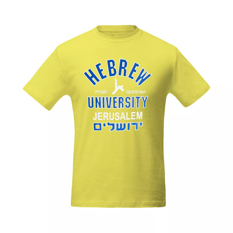 T-Shirt Short Sleeved Men's Crew Neck 100% Cotton Hebrew University of Jerusalem