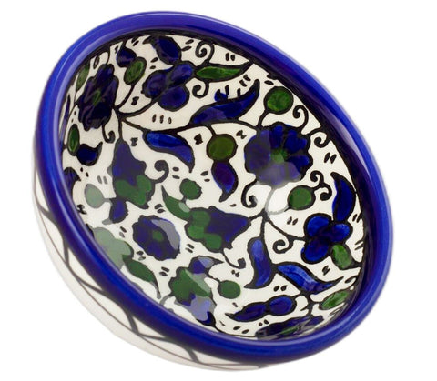 Small Armenian Ceramic Decorative Dipping Bowl - Floral Design 3"/8cm