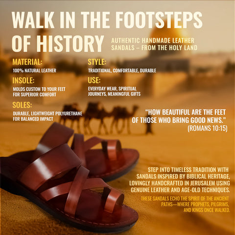 Men’s Leather Jesus Sandals – Authentic Biblical Footwear