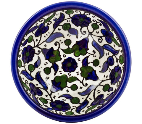 Small Armenian Ceramic Decorative Dipping Bowl - Floral Design 3"/8cm