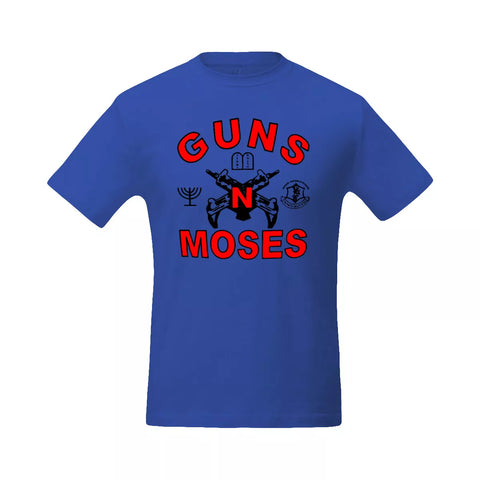 Funny T-Shirt Short Sleeved Men's Crew Neck 100% Cotton Guns & Moses Israel Fashion