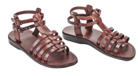 Women’s Leather Jesus Sandals with Buckle – Authentic Biblical Footwear
