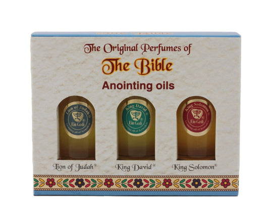 Authentic Original Biblical Perfumes - Fragrant 3 Piece Set of Holy Anointing Oils - from Jerusalem