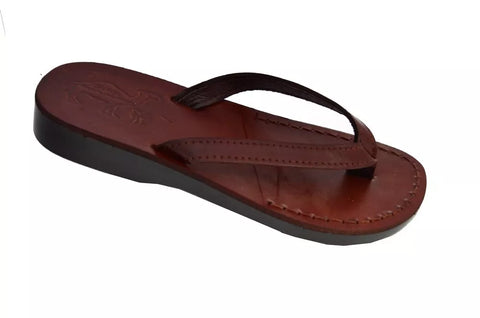 Unisex Leather Jesus Flip Flops – Authentic Holy Land Sandals