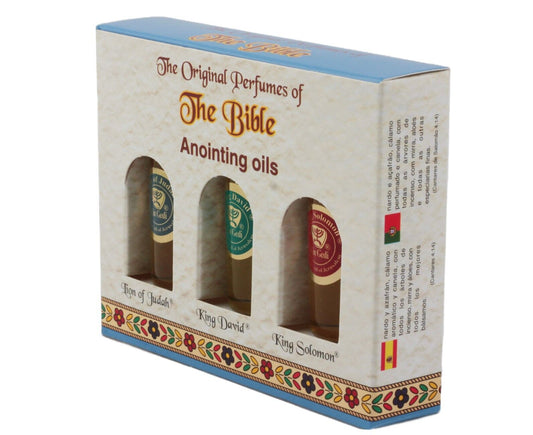 Authentic Original Biblical Perfumes - Fragrant 3 Piece Set of Holy Anointing Oils - from Jerusalem