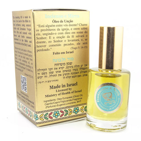 Anointing Oil by Ein Gedi Frankincense & Myrrh Blessed in Jerusalem from Holy Land 0,4 fl.oz/12ml