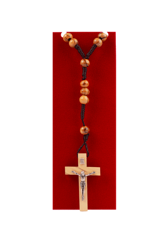 Catholic Rosary Beads Olive Wood Сrucifixion Handmade Necklace Bethlehem -3