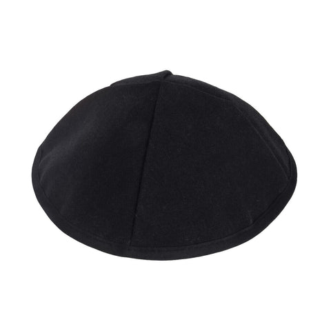 Embroidered Navy Blue Velvet Kippah Yarmulke Yamaka for Men w/ Jerusalem - Jewish Prayer Hat Judaica