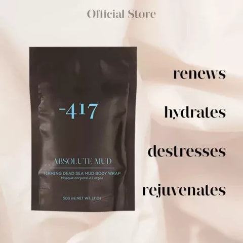 '-417 Vegan Dead Sea Natural Hydrating Black Mud Tightening Body Wrap 17fl.oz/500ml