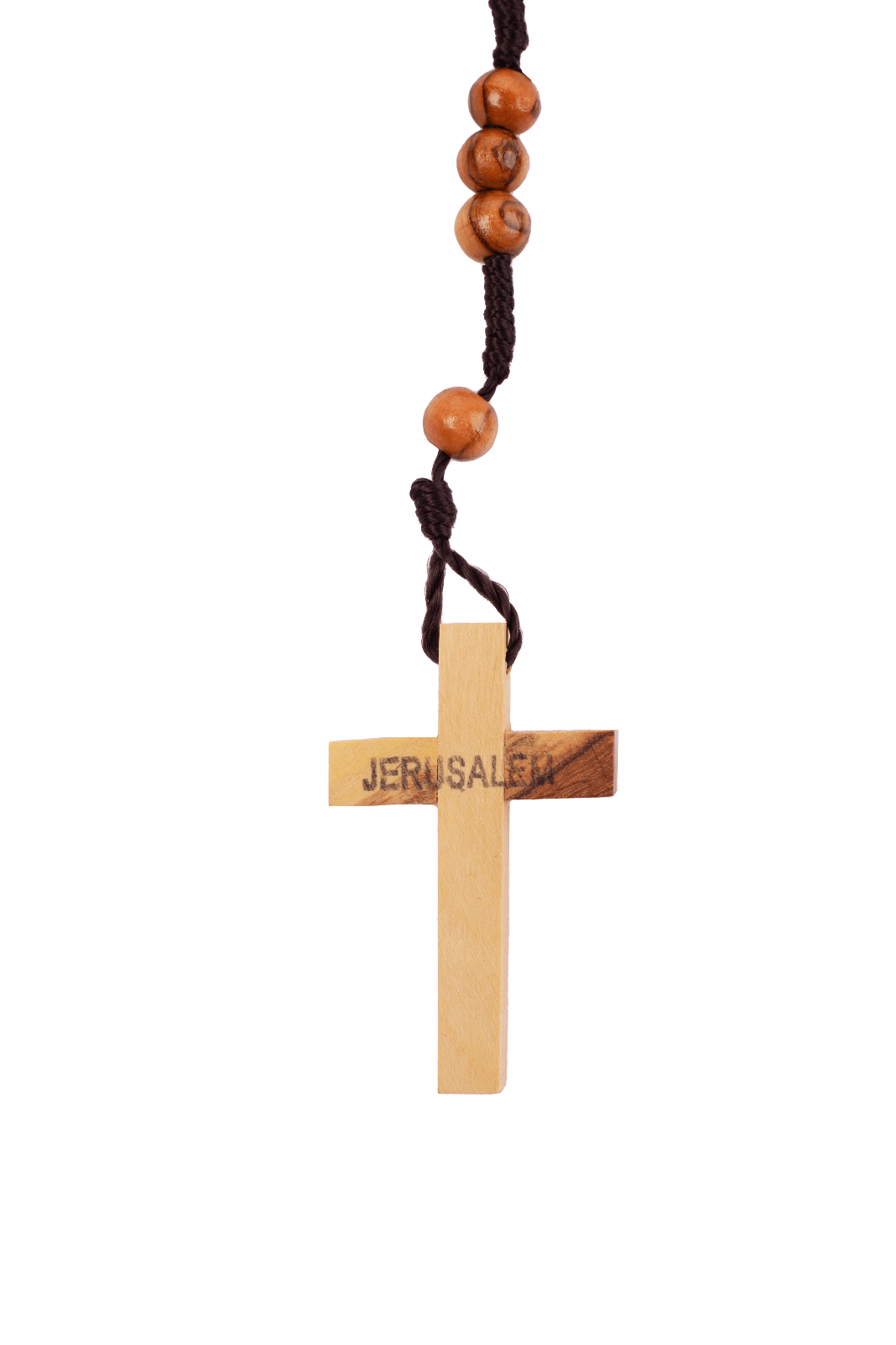 Catholic Rosary Beads Olive Wood Сrucifixion Handmade Necklace Bethlehem -5