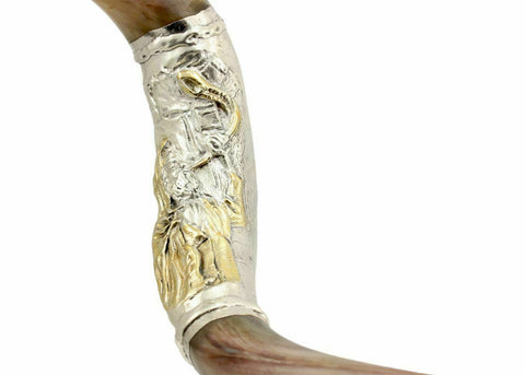 Silver Plated Kudu Yemenite Kosher Shofar Blowing The 122cm-127cm Israel-6