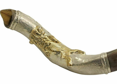 Silver Plated Kudu Yemenite Kosher Shofar The Lion Of Judah 122cm-127cm-6