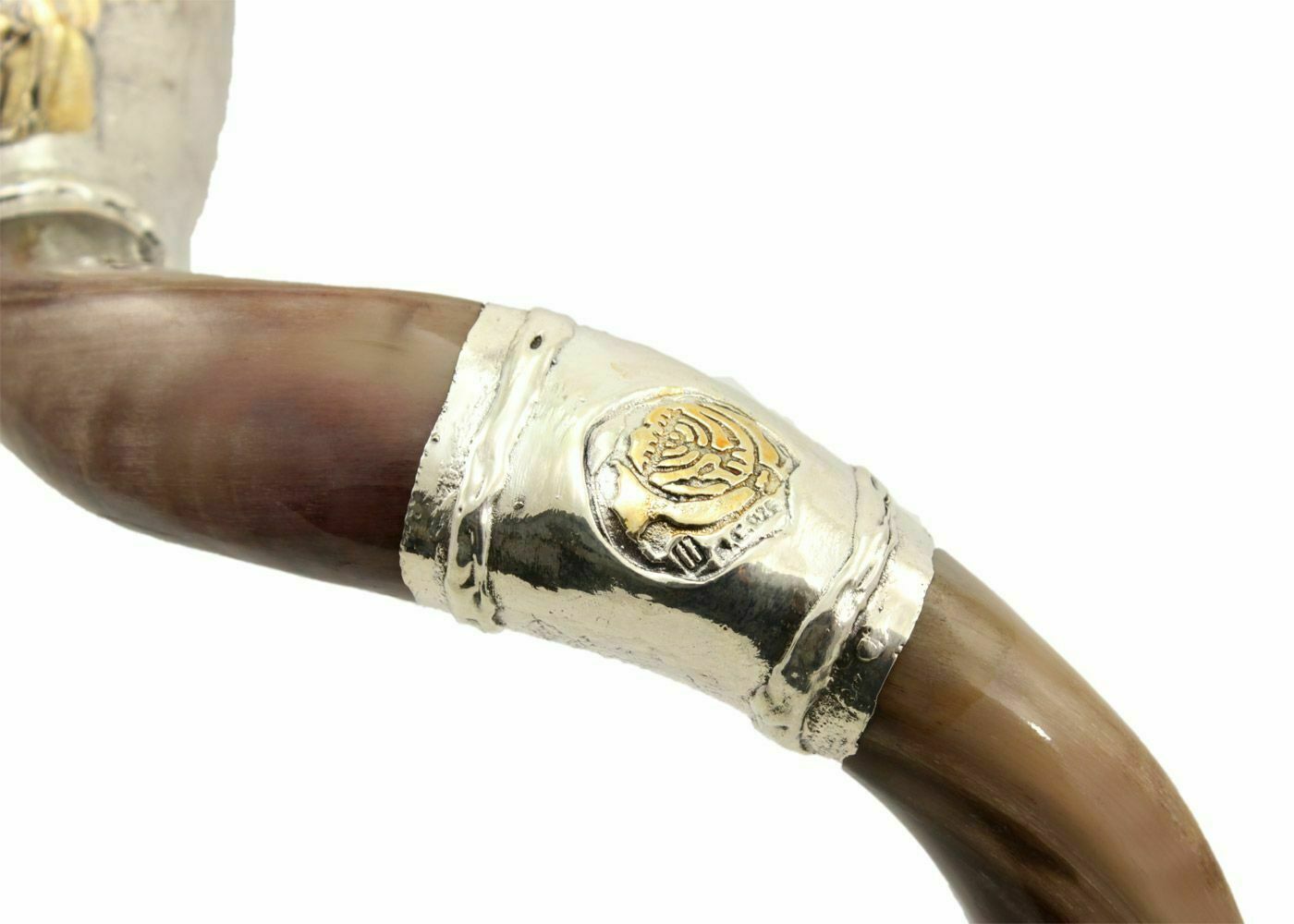 Silver Plated Kudu Yemenite Kosher Shofar Blowing The 122cm-127cm Israel-7