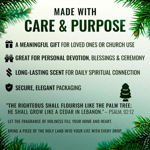 Essential Anointing Oil Cedar of Lebanon 250 ml – Spiritual Purity from the Holy Land