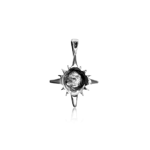 Sterling Silver Star of Bethlehem Pendant Necklace 925 for Men & Women