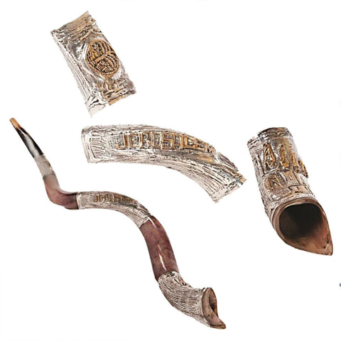 Shofar kudu silver plated